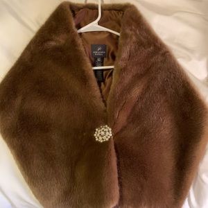 Adrianna Papell Faux Fur Shawl